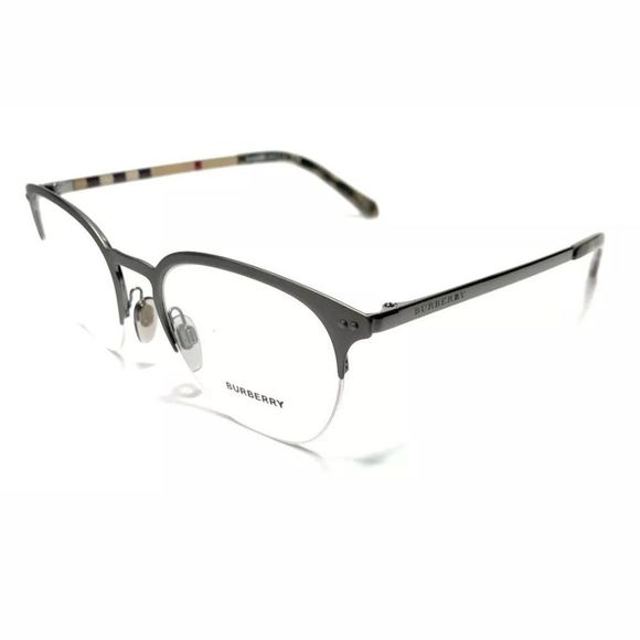 Burberry Men's Gunmetal Square Eyeglasses!